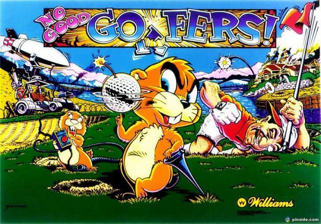 No Good Gofers backglass