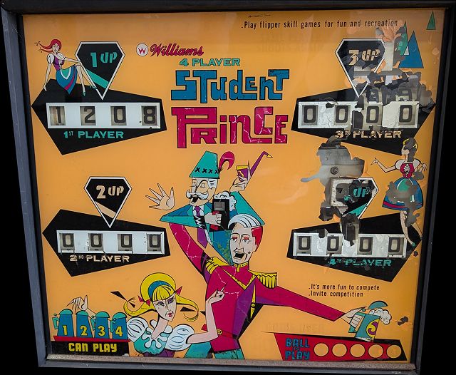 Student Prince pinball machine