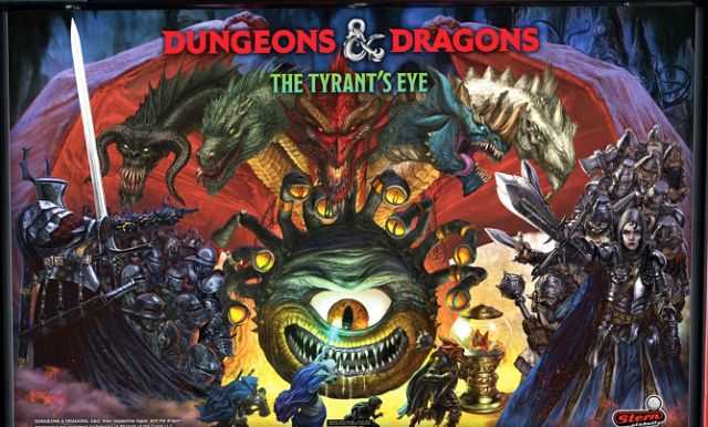 Dungeons & Dragons: The Tyrant's Eye (Premium) backglass