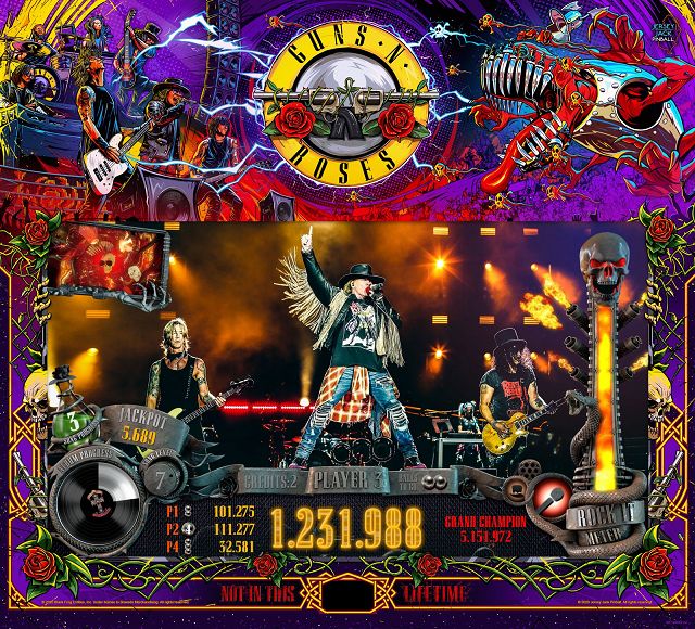 Guns N' Roses (CE) backglass